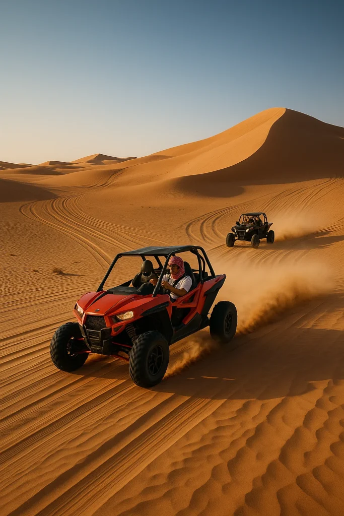 Excursion en buggy dans le désert de Bahreïn, activité 4x4 pour amateurs d’aventure, dunes de sable, sensations fortes et découverte guidée